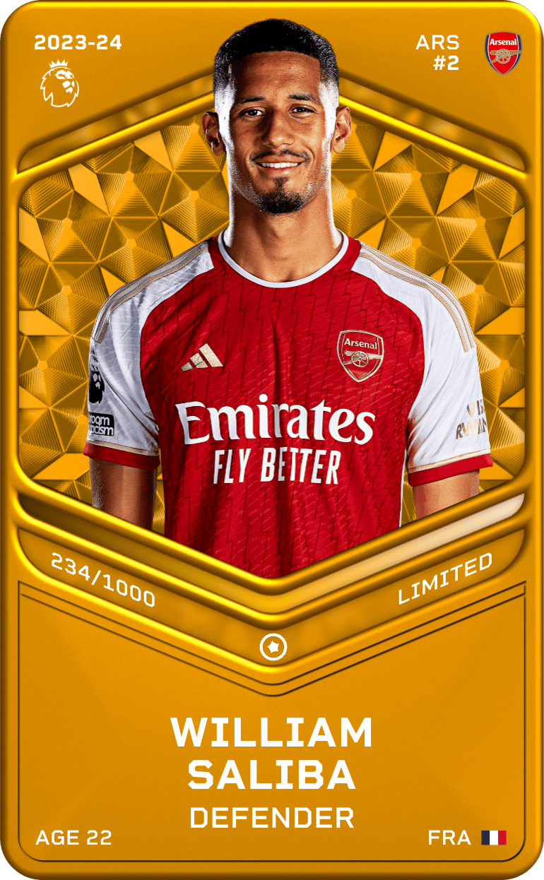 William Saliba 2023-24 • Limited 234/1000