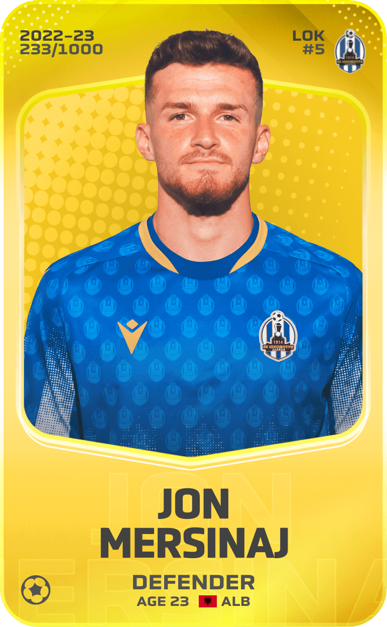 Jon Mersinaj 2022-23 • Limited 233/1000