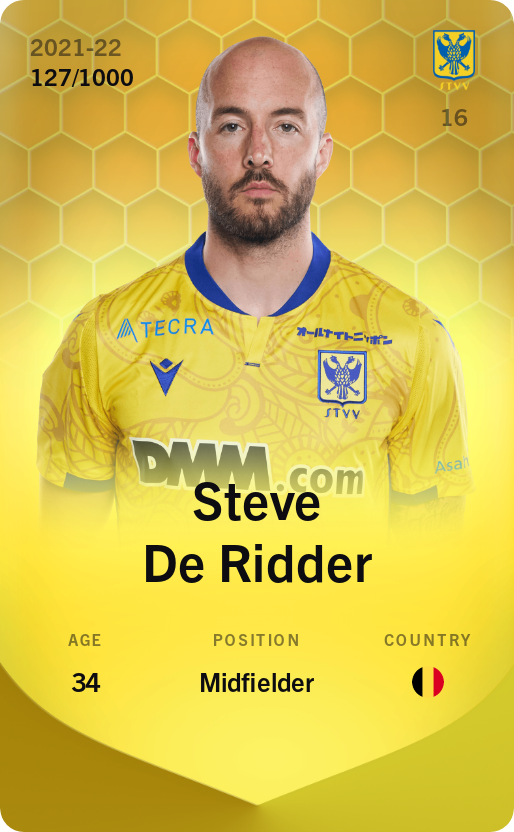 Sorare - Sorare Official - Steve De Ridder 2021-22 • Limited 127/1000 - NFT # 29912040844254121657495743064439173063293284104872678123472041977051059186995