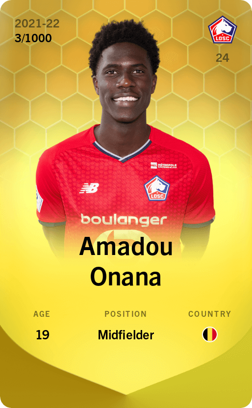 Amadou Onana 2021-22 • Limited 3/1000