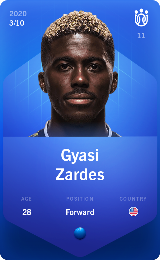Sorare - Sorare Official - Gyasi Zardes 2020-21 • Super Rare 3/10 - NFT # 19795068006879723292870479192684885774574429477963196743427836370148547458969
