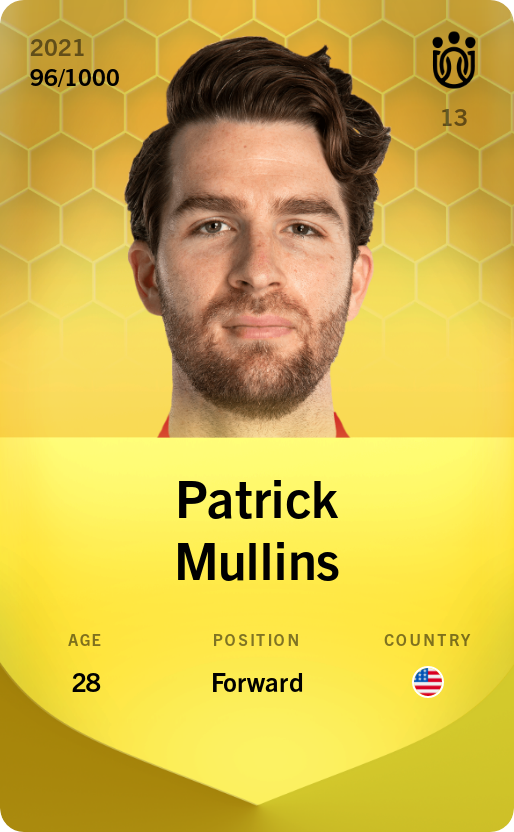 Sorare - Sorare Official - Patrick Mullins 2021-22 • Limited 96/1000 - NFT # 93235536474225192538525134124586103552669107007278844619832245233830741574102