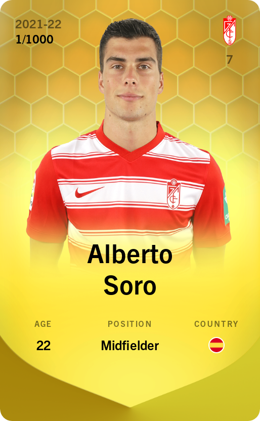 Sorare - Sorare Official - Alberto Soro 2021-22 • Limited 1/1000 - NFT # 79963170752744262406856534245951076017718801804102291725512878899417211620316