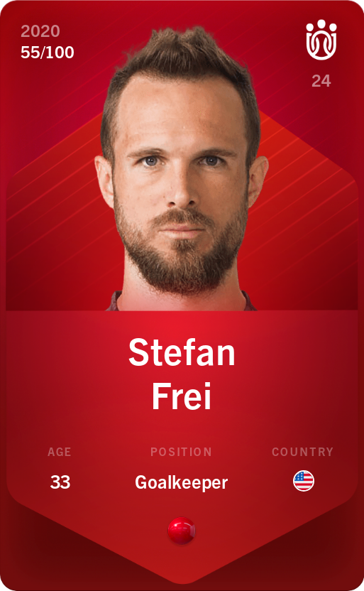 Sorare - Sorare Official - Stefan Frei 2020-21 • Rare 55/100 - NFT # 95284358255276521797650237835515813411500206372009914183325420055976792160387