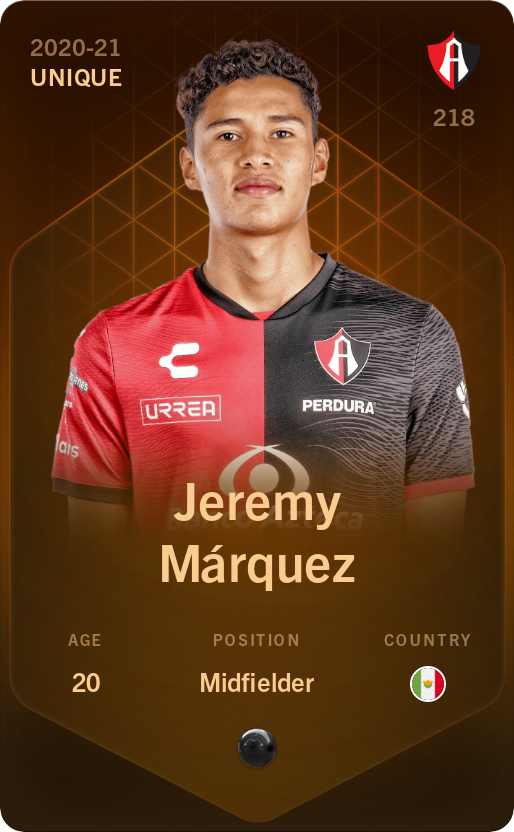 Sorare - Sorare Official - Jeremy Márquez 2020-21 • Unique - NFT # 28916484920749320646865155132060567065409773180595079205210350797426690496169