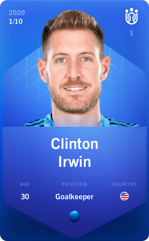 Sorare - Sorare Official - Clinton Irwin 2020-21 • Super Rare 1/10 - NFT # 63563680766446444575008812655389679114929477310234264051780889674996932333183