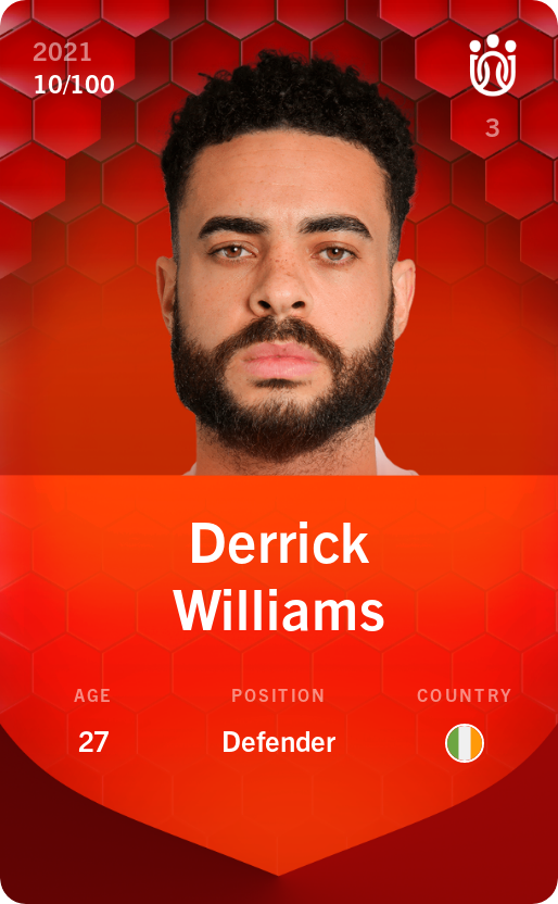 Sorare - Sorare Official - Derrick Williams 2021-22 • Rare 10/100 - NFT # 48822092205983189766295589215088340528503044235604683282552737952420373972057
