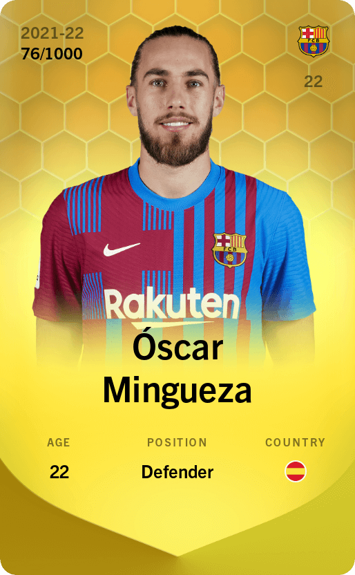 Óscar Mingueza 2021-22 • Limited 76/1000