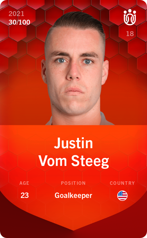 Sorare - Sorare Official - Justin Vom Steeg 2021-22 • Rare 30/100 - NFT # 86664820055773710682267534627461621777435549713451448884598378842778870316175