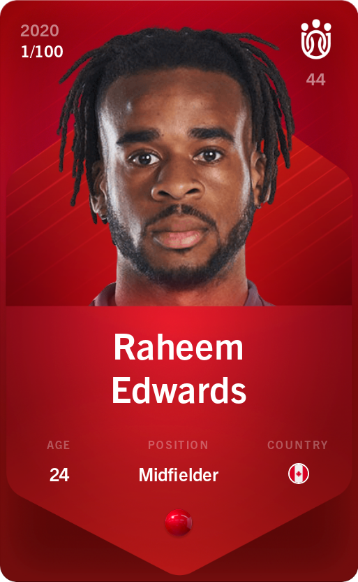 Sorare - Sorare Official - Raheem Edwards 2020-21 • Rare 1/100 - NFT # 19440027568387724690030099474304747090862362216911321703926995373595235940886