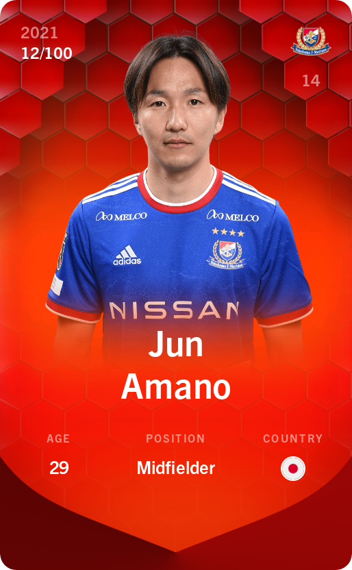 Sorare - Sorare Official - Jun Amano 2021-22 • Rare 12/100 - NFT # 103863991774583210327651755656817881831016136424967175878457643284879270499164