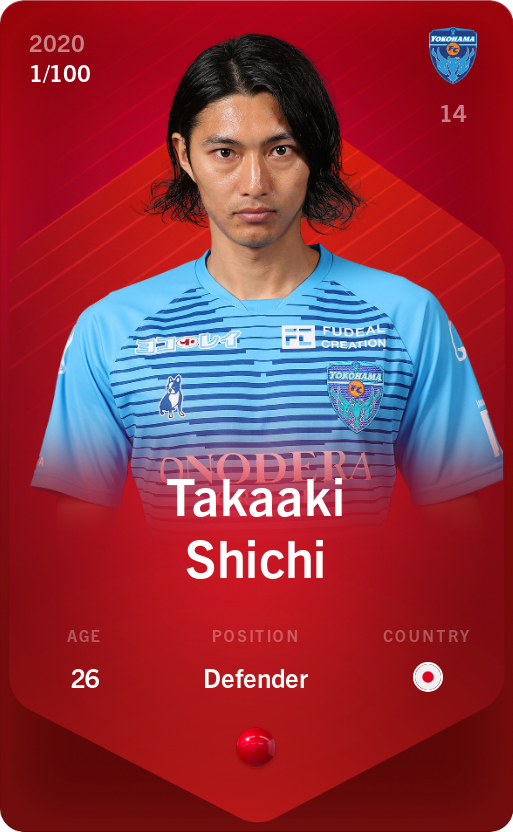 Sorare - Sorare Official - Takaaki Shichi 2020-21 • Rare 1/100 - NFT # 35913957850335417019712550393470107674305213959858677737140768316732640816714