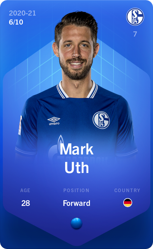 Sorare - Sorare Official - Mark Uth 2020-21 • Super Rare 6/10 - NFT # 113697294964263728955482727681969990828228225674669994165173843057030830829082
