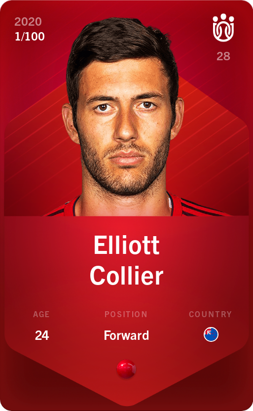 Sorare - Sorare Official - Elliott Collier 2020-21 • Rare 1/100 - NFT # 58670709737333825373861993695345913095113833503077086190557260821204184080042
