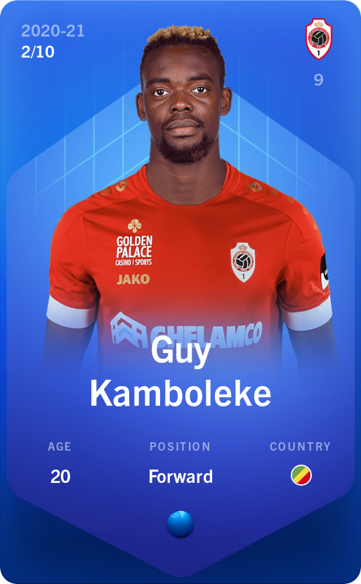 Sorare - Sorare Official - Guy Kamboleke 2020-21 • Super Rare 2/10 - NFT # 31273436677376603836854028060825471926383615687426216505448422418461987822648