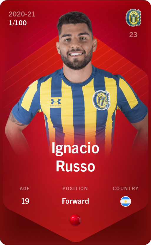 Sorare - Sorare Official - Ignacio Russo 2020-21 • Rare 1/100 - NFT # 13889420749888161684056989767023989931783556754336206079699465931851189722727