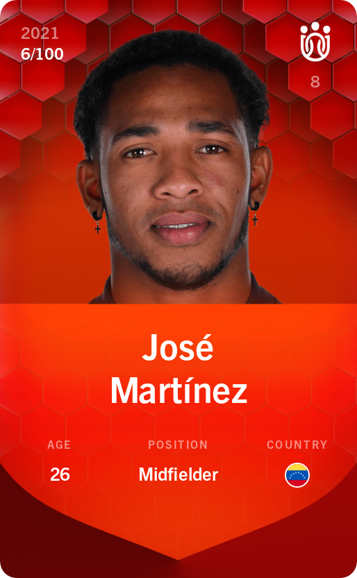 Sorare - Sorare Official - José Martínez 2021-22 • Rare 6/100 - NFT # 28680653621293826082622434808365302974908987563151149630377686929727588628958
