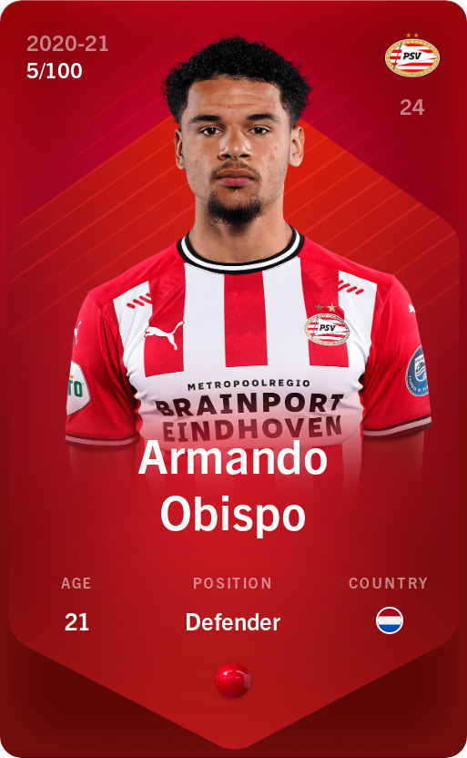 Sorare - Sorare Official - Armando Obispo 2020-21 • Rare 5/100 - NFT # 26497888453610469369176833049985457220482393638399146618696053657617398974773