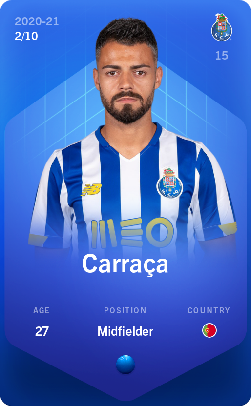 Sorare - Sorare Official - Carraça 2020-21 • Super Rare 2/10 - NFT # 37292446480177450040553970486718385996396859089180364743779592156107681177916