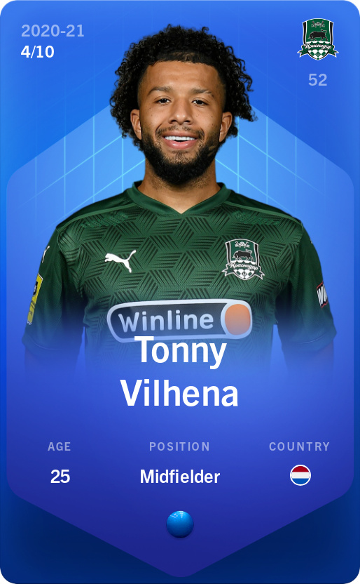 Sorare - Sorare Official - Tonny Vilhena 2020-21 • Super Rare 4/10 - NFT # 108658341268050226730512730819895955298670071911299462360679606120970324882884