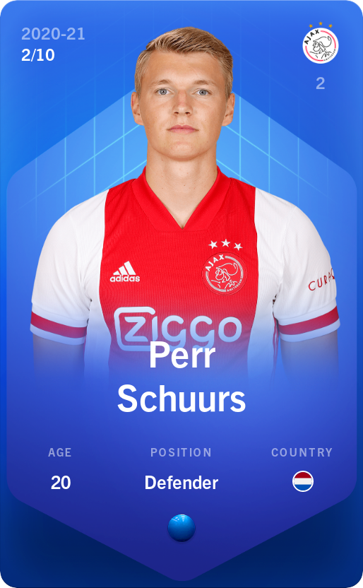 Sorare - Sorare Official - Perr Schuurs 2020-21 • Super Rare 2/10 - NFT # 60633639877034300012988337861624467280484735136056605899375990937307641838153