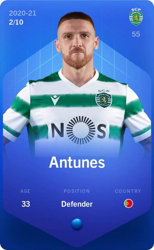Sorare - Sorare Official - Antunes 2020-21 • Super Rare 2/10 - NFT # 25898717853715996533849648267617395034671291560964168065979446748700246749870