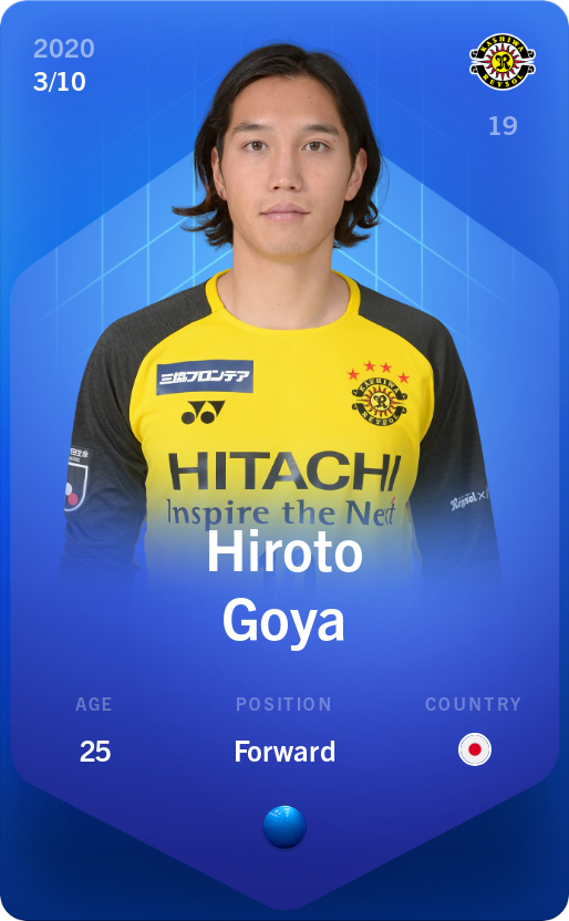 Sorare - Sorare Official - Hiroto Goya 2020-21 • Super Rare 3/10 - NFT # 19530786219010172218179735402380328324548177914418057442149584559351776178243