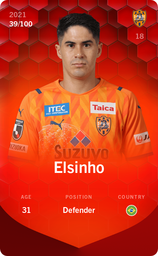 Sorare - Sorare Official - Elsinho 2021-22 • Rare 39/100 - NFT # 74843747807038153806285281940619576730779715425196961169010363051410535202187