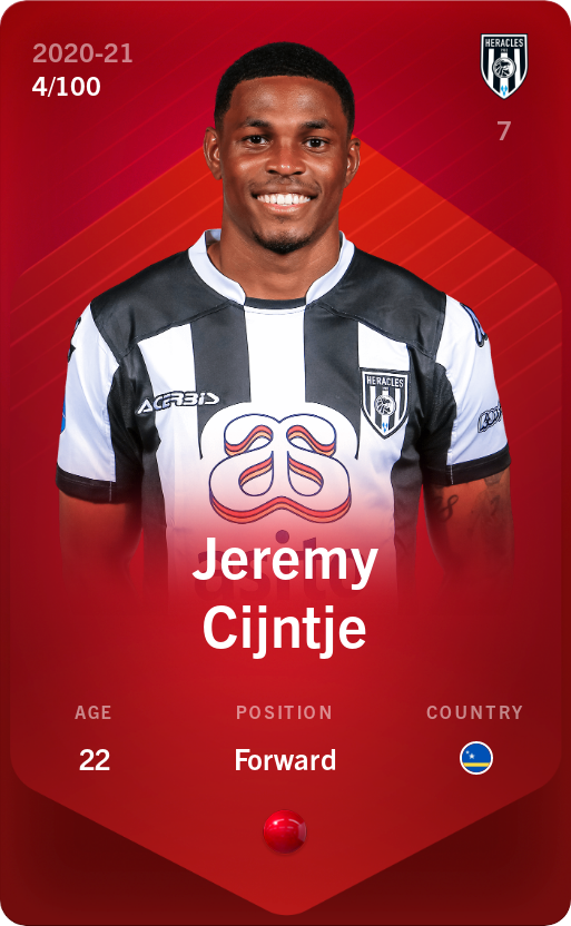 Sorare - Sorare Official - Jeremy Cijntje 2020-21 • Rare 4/100 - NFT # 49312578506631842026972658123502866455431826457248243047205928844191770365782