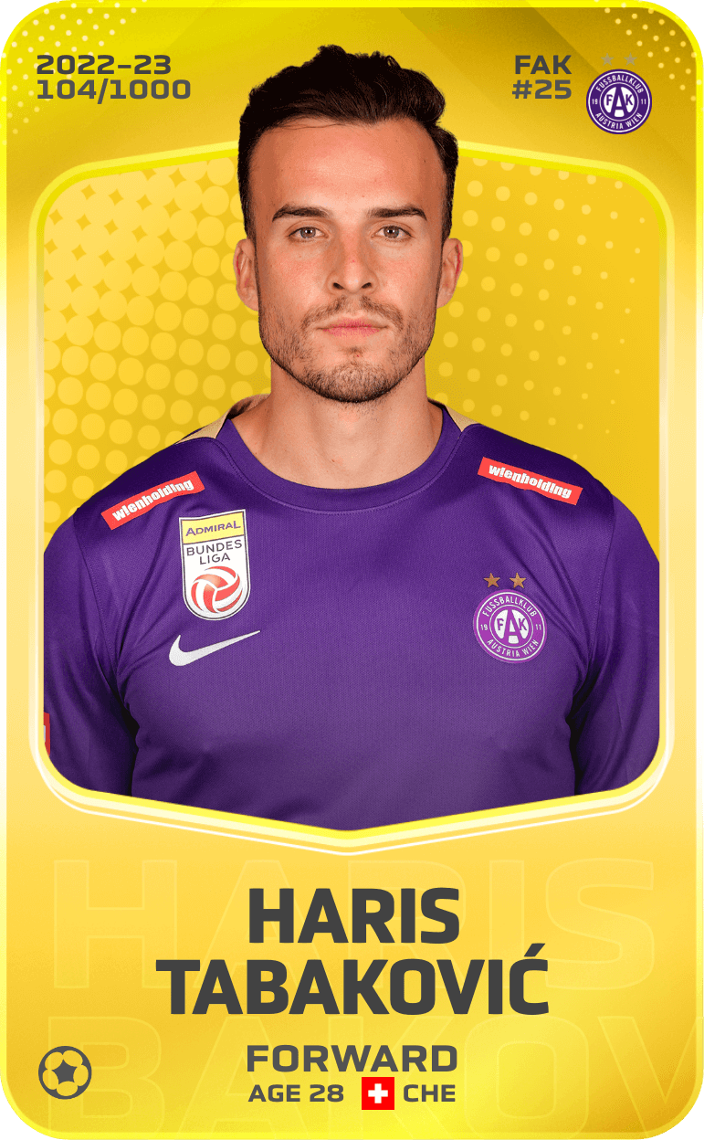 Haris Tabaković 2022-23 • Limited 104/1000