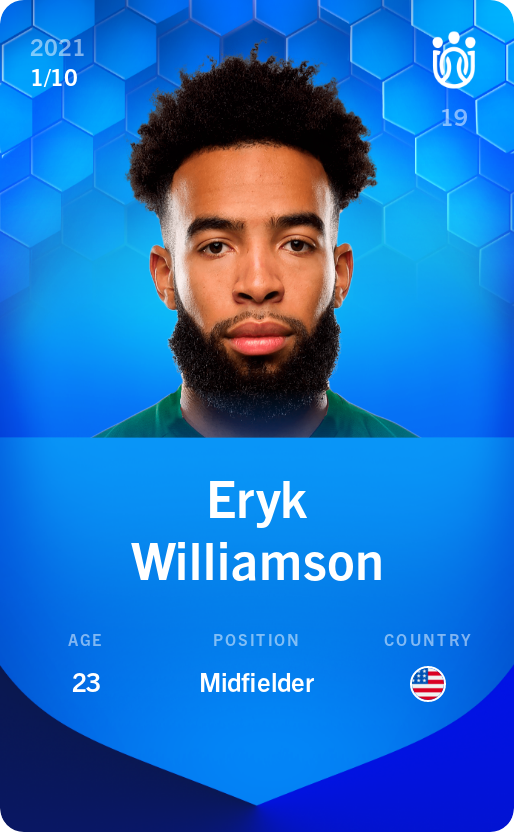 Sorare - Sorare Official - Eryk Williamson 2021-22 • Super Rare 1/10 - NFT # 74412937801598310831395839035981785812581998531038094655635651614243743756720