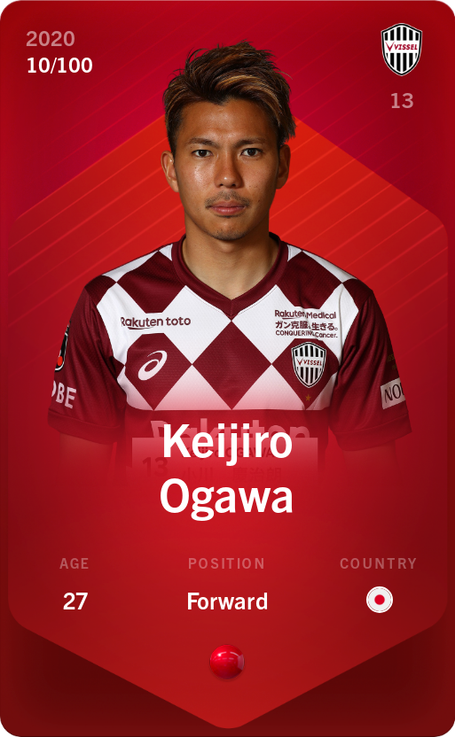 Sorare - Sorare Official - Keijiro Ogawa 2020-21 • Rare 10/100 - NFT # 59439805756538991874248526544682482641447838722327140634375117194855912626899