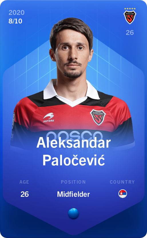 Sorare - Sorare Official - Aleksandar Paločević 2020-21 • Super Rare 8/10 - NFT # 87401372988350636145177271794008983557729912467171690794827926858487413786421