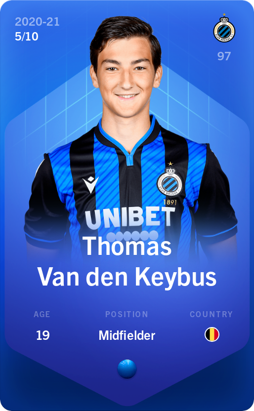 Sorare - Sorare Official - Thomas Van den Keybus 2020-21 • Super Rare 5/10 - NFT # 46075844836006286761411740419860813967012594485551442788557877794550922973557