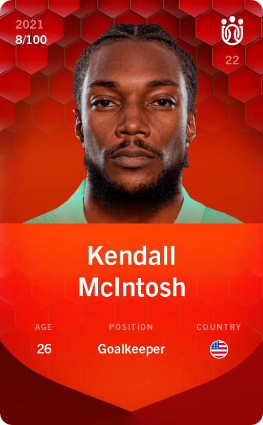 Sorare - Sorare Official - Kendall McIntosh 2021-22 • Rare 8/100 - NFT # 55244143300506235303224327759977400386920019828790471384159020649426503694485