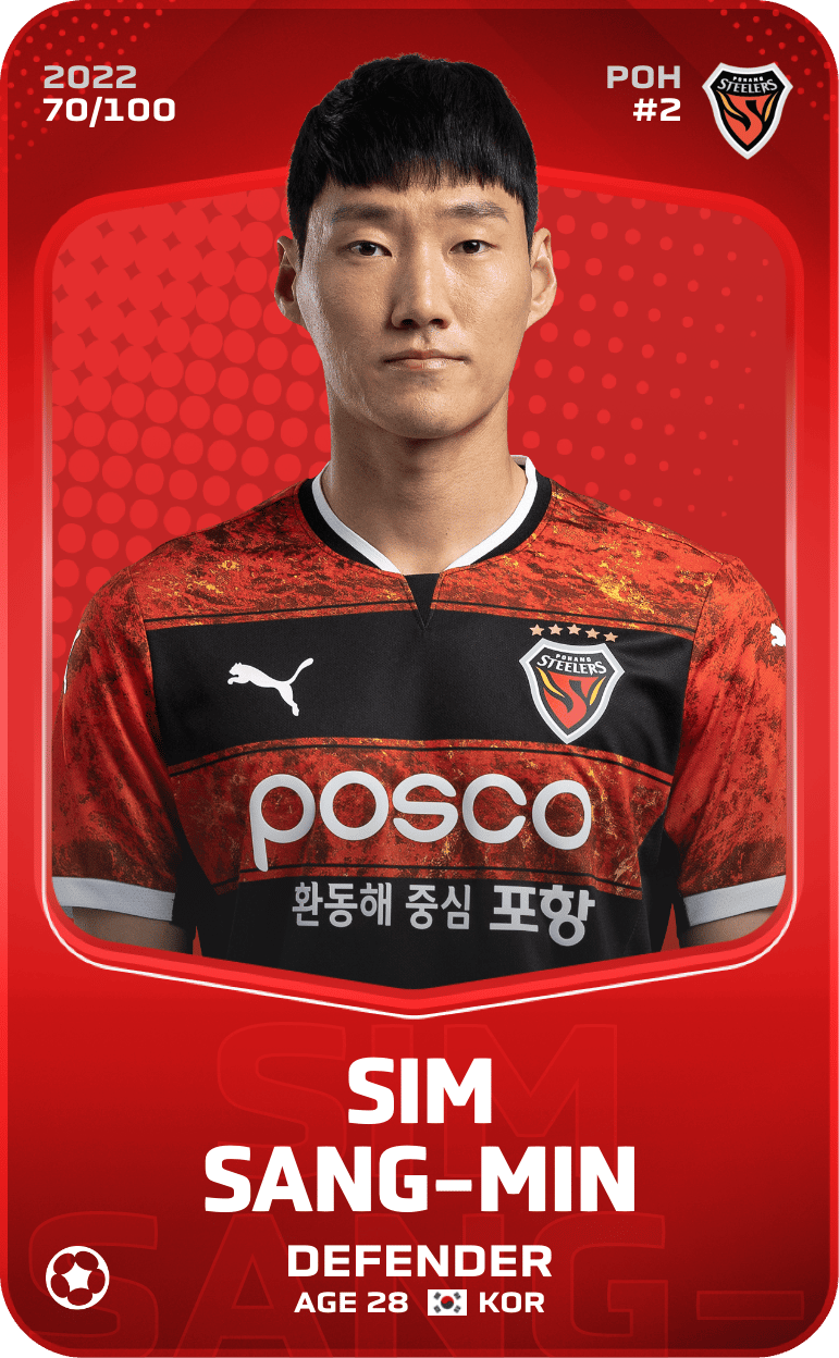 Rare Card of Sim Sang-Min – 2022 – Sorare