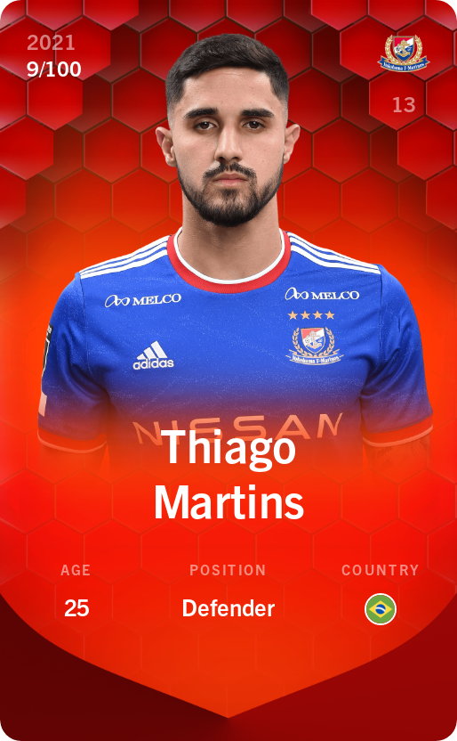 Sorare - Sorare Official - Thiago Martins 2021-22 • Rare 9/100 - NFT # 84558074116145956548493242728126979082589424935947407465212448516248865249182