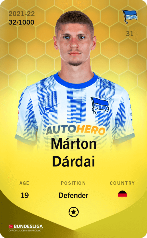 Márton Dárdai 2021-22 • Limited 32/1000