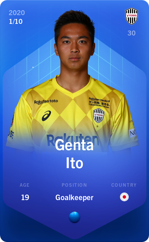 Sorare - Sorare Official - Genta Ito 2020-21 • Super Rare 1/10 - NFT # 66916319149860093234393093069125684856123152743348084593805298075075643392047