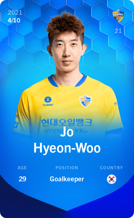 Sorare - Sorare Official - Jo Hyeon-Woo 2021-22 • Super Rare 4/10 - NFT # 10226563023113406930046396718028206294073675898358580155204911726354709732065