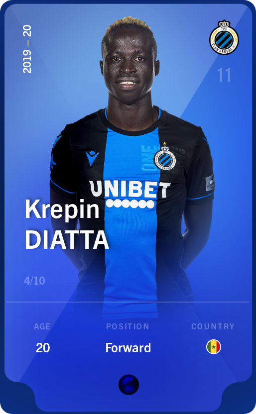 Sorare - Sorare Official - Krepin Diatta 2019-20 • Super Rare 4/10 - NFT # 60790648731966366651045379100456471494336220211836791095715620228532362592597
