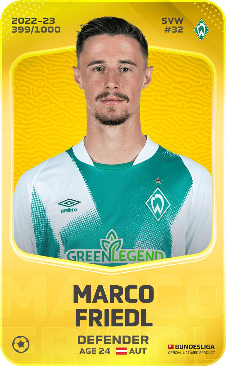 Marco Friedl 2022-23 • Limited 399/1000
