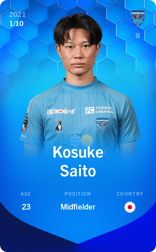 Sorare - Sorare Official - Kosuke Saito 2021-22 • Super Rare 1/10 - NFT # 64806235084744674409703914716535531696522817469494769325274134583577784408226