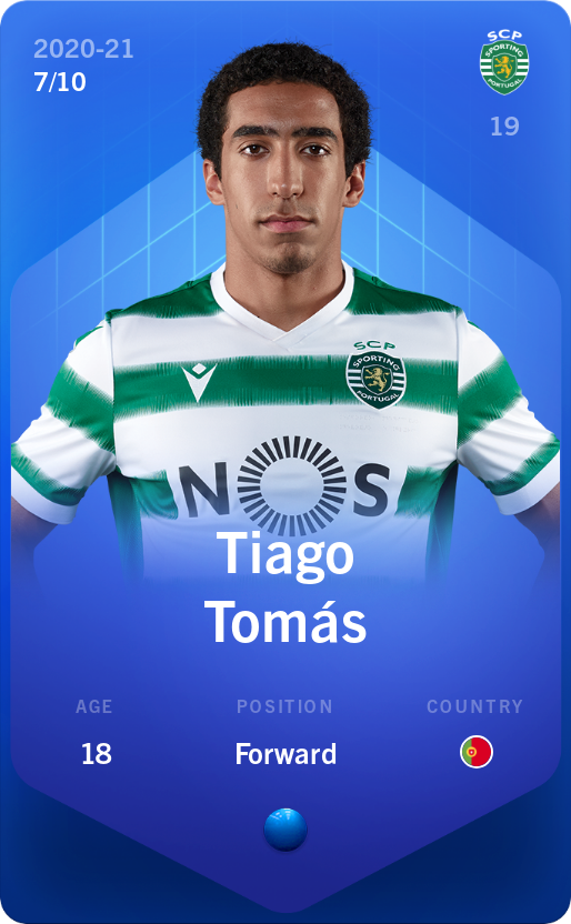 Sorare - Sorare Official - Tiago Tomás 2020-21 • Super Rare 7/10 - NFT # 17269497283153335383209117484308796696613237640473083399140994638955643072215