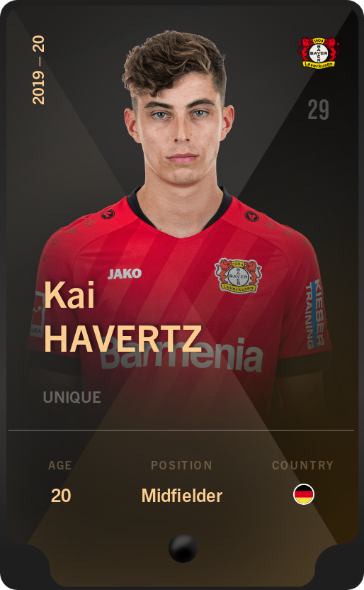 Sorare - Sorare Official - Kai Havertz 2019-20 • Unique - NFT # 83795583217886877924257522110591169624233942323599813001085561792110060632784