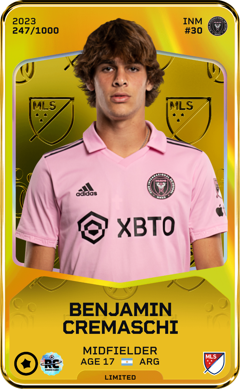 Sorare - Sorare Official - Benjamin Cremaschi 2023-24 • Limited 247/1000 - NFT # 75611182681717994595072041327737871938246342043677966125611847153051566308870