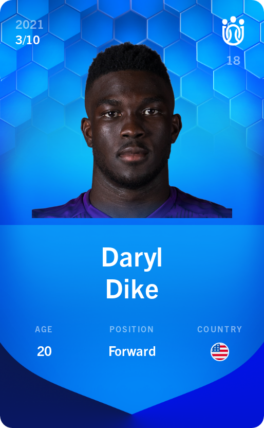 Sorare - Sorare Official - Daryl Dike 2021-22 • Super Rare 3/10 - NFT # 79634308229154183482750771207737389284937336664183304295473093912912390897331