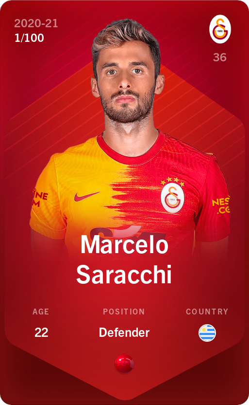 Sorare - Sorare Official - Marcelo Saracchi 2020-21 • Rare 1/100 - NFT # 47743372607324422943026067837252376863134688853828568296173837874820521814510
