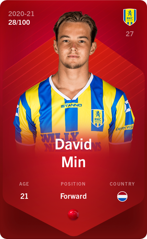 Sorare - Sorare Official - David Min 2020-21 • Rare 28/100 - NFT # 12772867100484387340623063828467632468264150380545150785388262138122623465