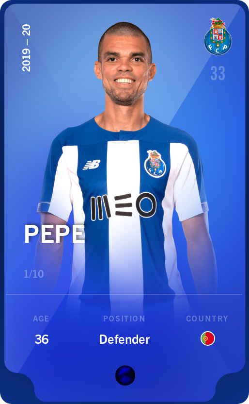 Sorare - Sorare Official - Pepe 2019-20 • Super Rare 1/10 - NFT # 6591367014184423806104614386892368853242035094160459478952485795398949791388